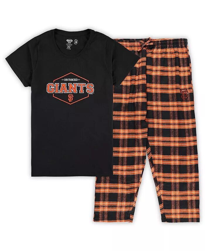 Женский черный, оранжевый комплект для сна со значком San Francisco Giants больших размеров Concepts Sport
Женский черный, оранжевый комплект для сна со значком San Francisco Giants больших размеров Concepts Sport
