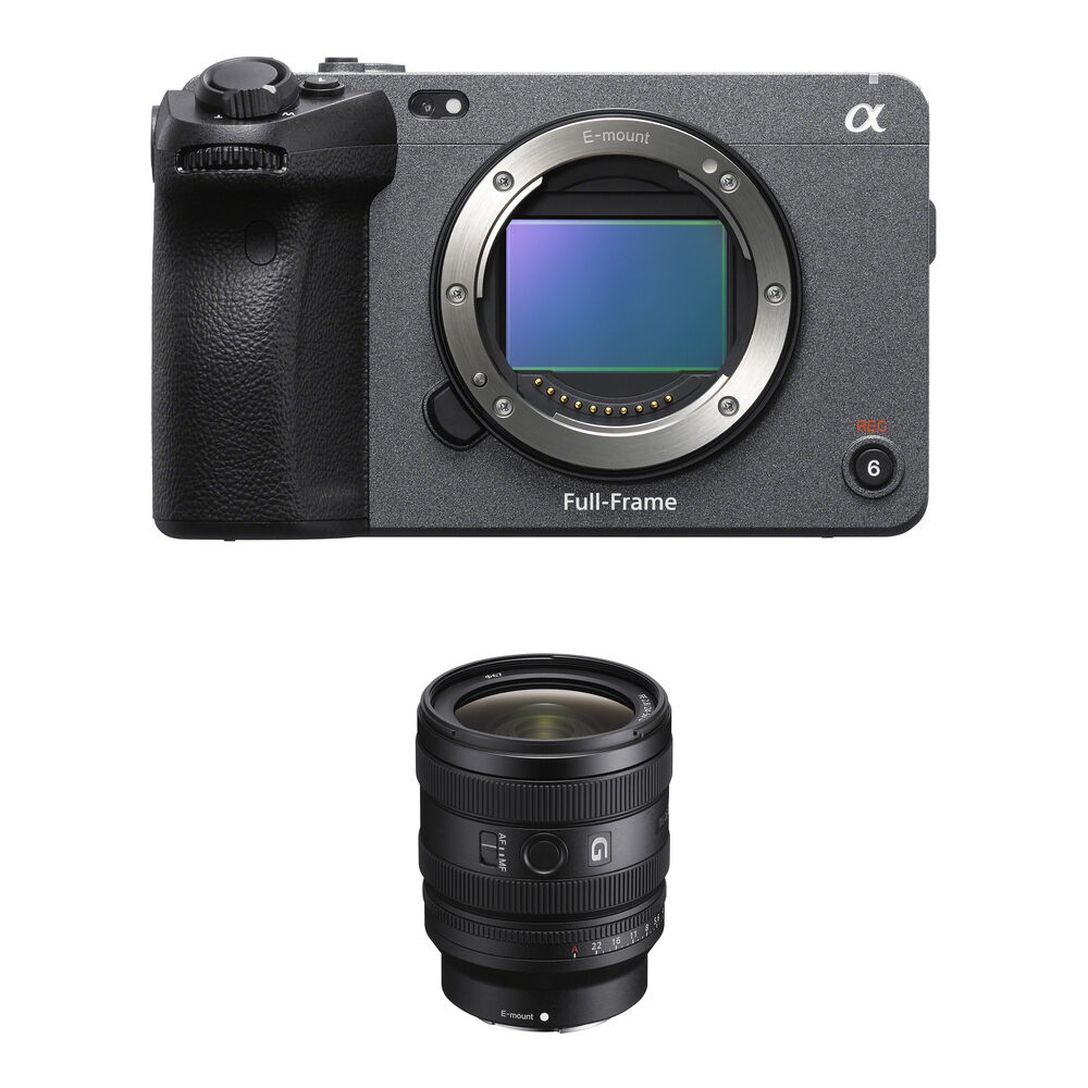 Полнокадровая кинокамера Sony FX3 с объективом 24-50 мм f/2.8
Полнокадровая кинокамера Sony FX3 с объективом 24-50 мм f/2.8