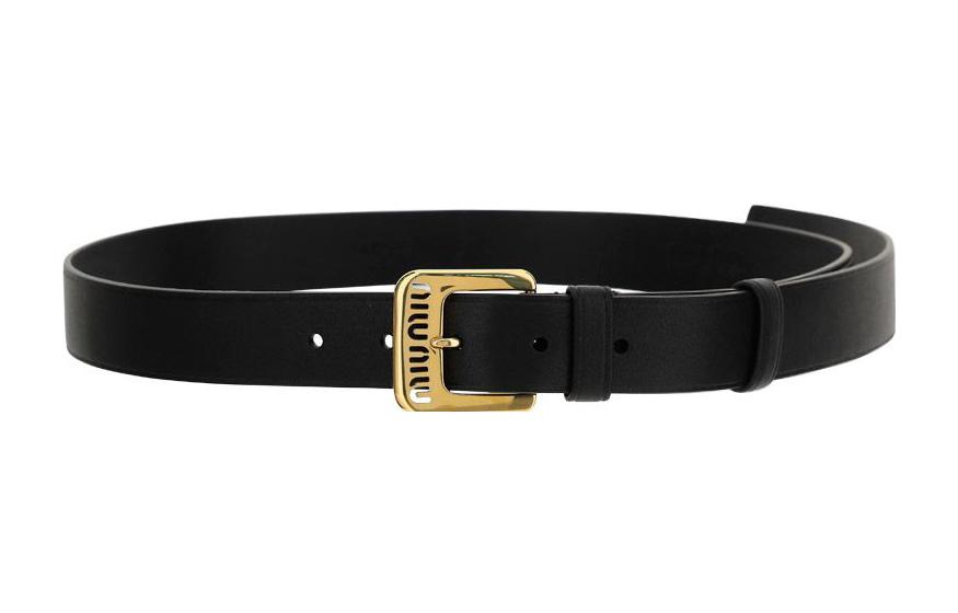 Кожаный ремень с логотипом MIU MIU
Кожаный ремень с логотипом MIU MIU