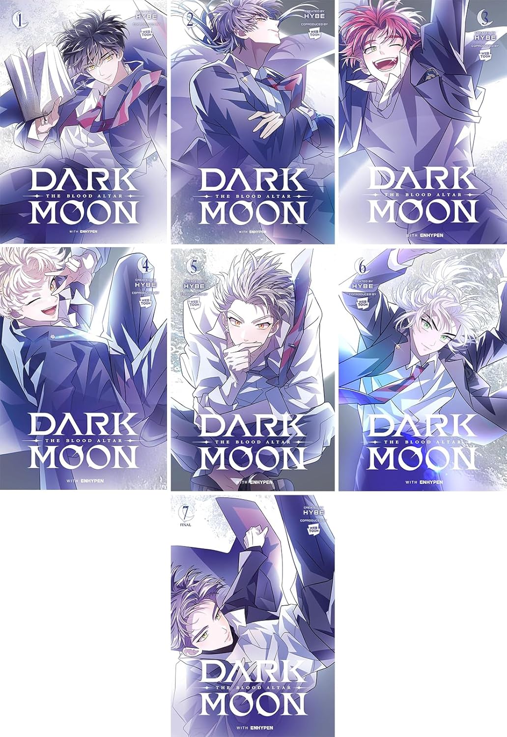 DARK MOON: THE BLOOD ALTAR (comic) Series 7 Books Set Vol.1-Vol.7 by HYBE (Ize Press)
DARK MOON: THE BLOOD ALTAR (comic) Series 7 Books Set Vol.1-Vol.7 by HYBE (Ize Press)