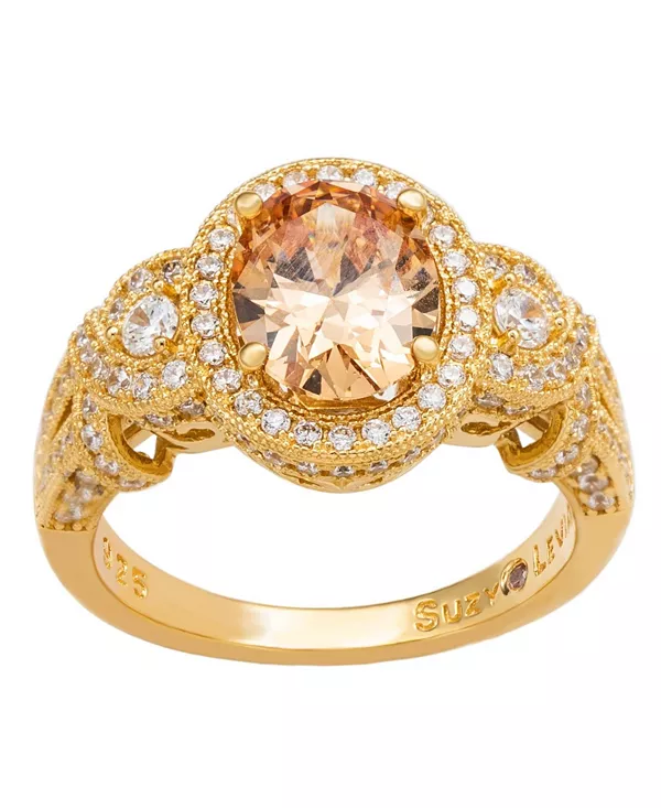 Кольцо Suzy Levian из стерлингового серебра с овальными кубическими цирконами и французской филигранью Suzy Levian New York, orange
Кольцо Suzy Levian из стерлингового серебра с овальными кубическими цирконами и французской филигранью Suzy Levian New York, orange