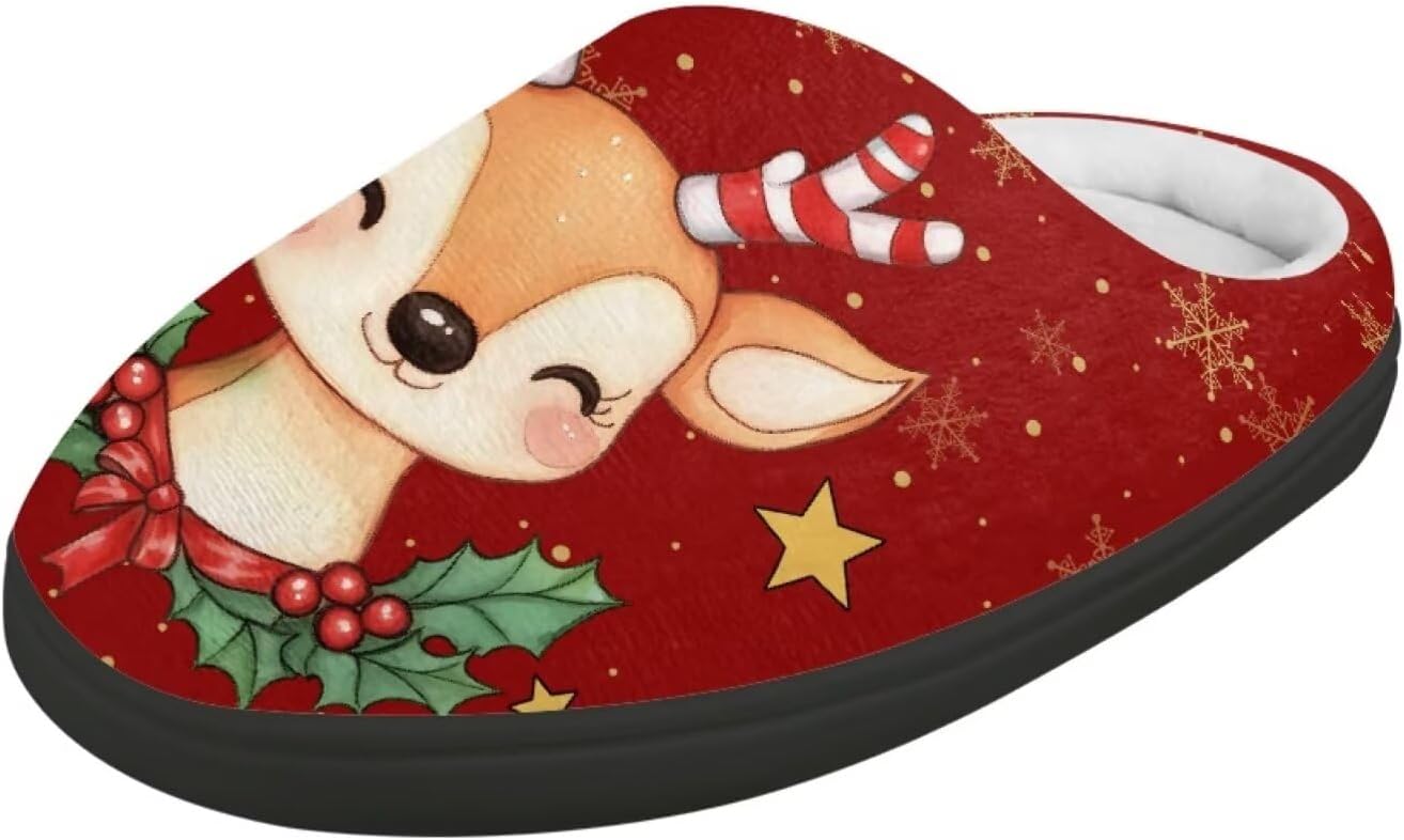 POLERO Милые тапочки для детей, девочек, зимние теплые домашние тапочки, детские тапочки для мальчиков, Xmas Deer
POLERO Милые тапочки для детей, девочек, зимние теплые домашние тапочки, детские тапочки для мальчиков, Xmas Deer