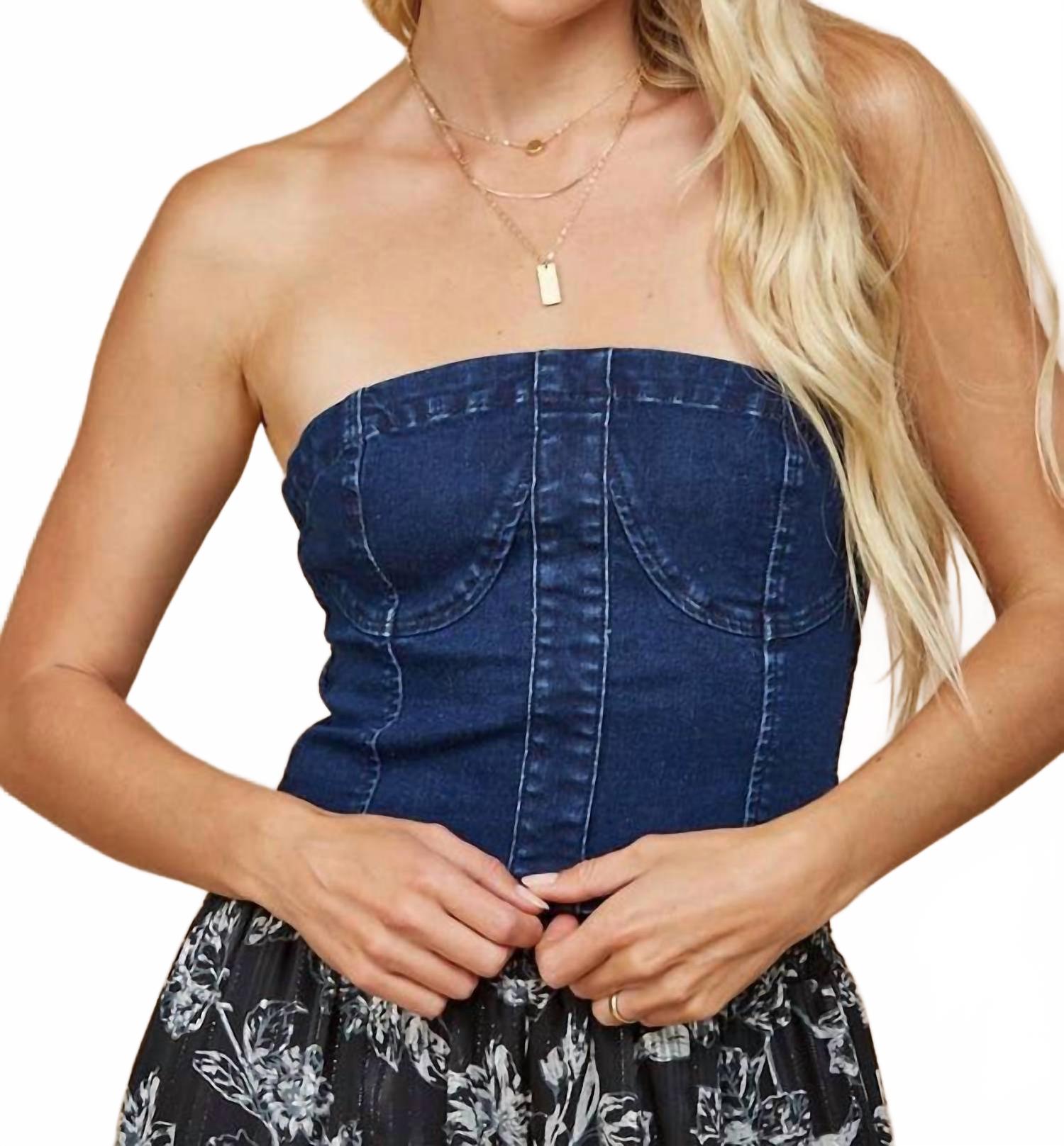 Кроп топ деним WISTERIA LANE, Dark Denim
Кроп топ деним WISTERIA LANE, Dark Denim