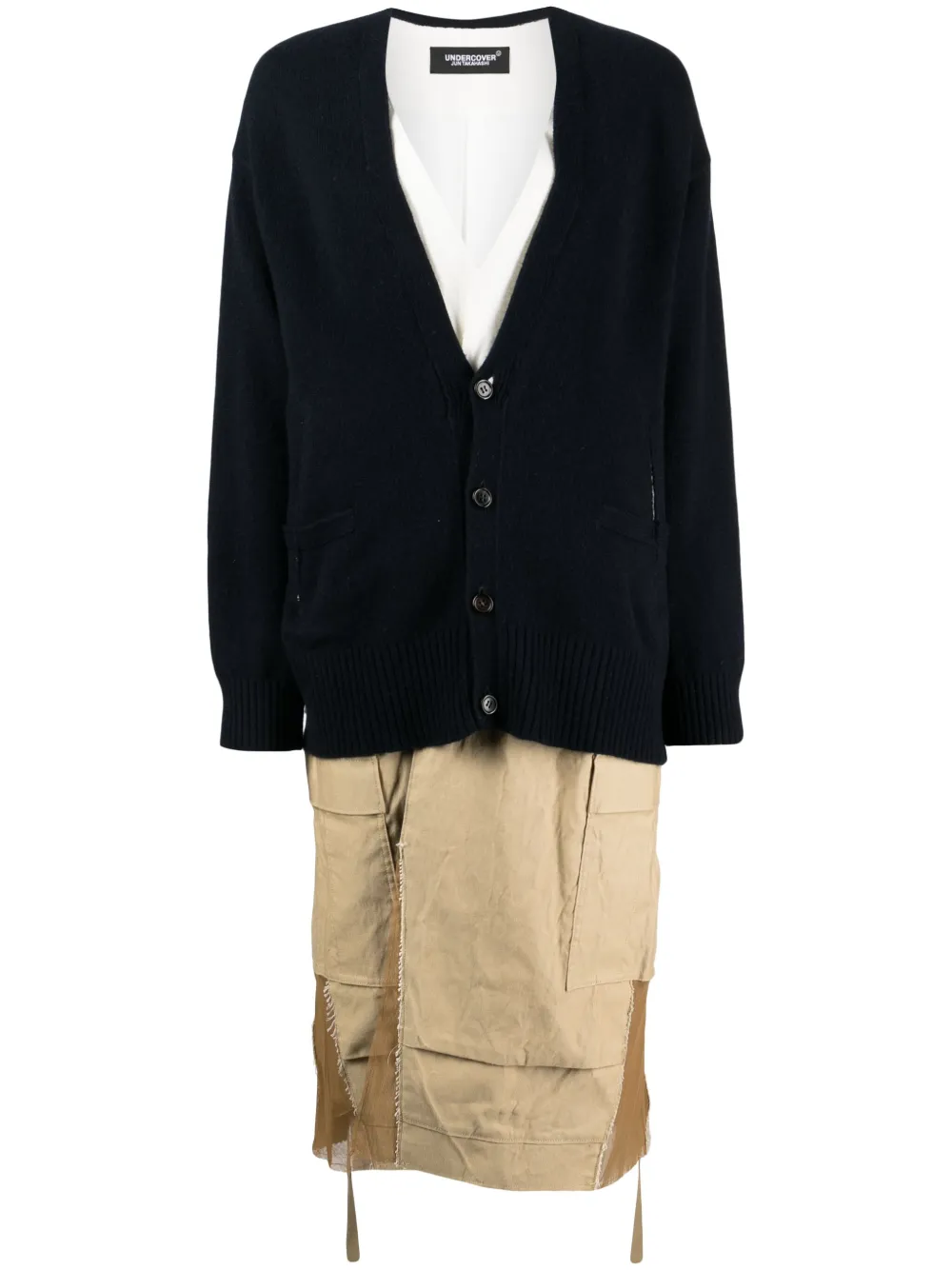 Многослойное пальто макси в стиле колор-блок Undercover, синий
Многослойное пальто макси в стиле колор-блок Undercover, синий