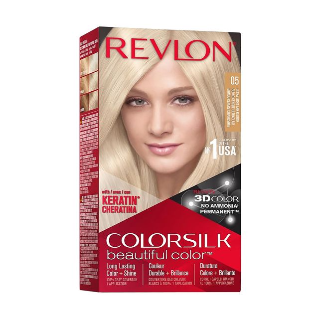 Кератиновая краска для волос Colorsilk Revlon, цвет 05
Кератиновая краска для волос Colorsilk Revlon, цвет 05