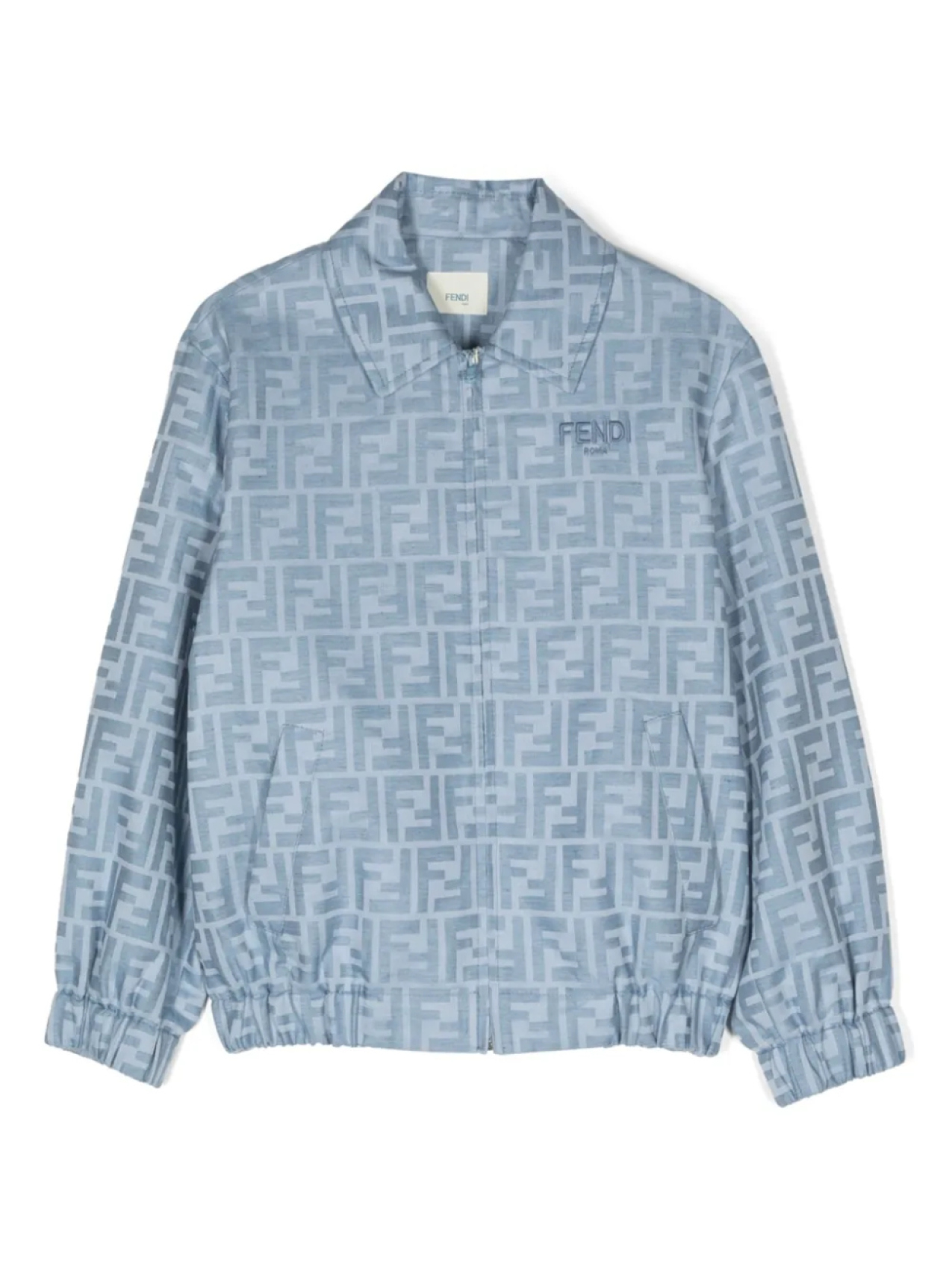 Бомбер с принтом FF Fendi Kids, синий
Бомбер с принтом FF Fendi Kids, синий