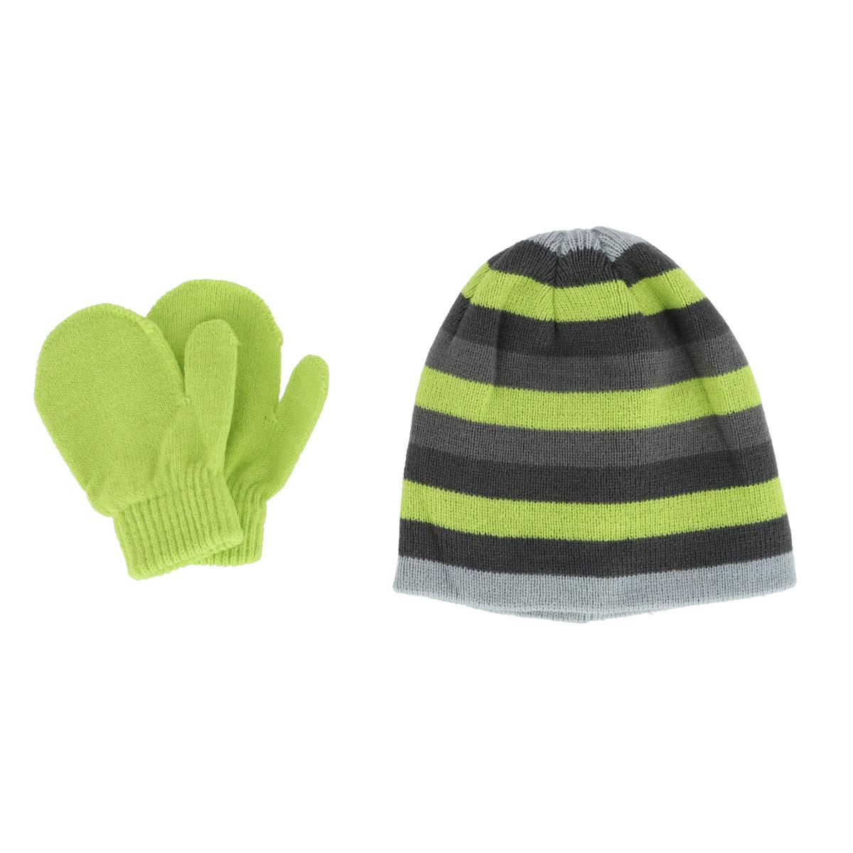Детский комплект из 2-х предметов: шапка и варежки в полоску для детей 2-4 лет Grand Sierra, желтый
Детский комплект из 2-х предметов: шапка и варежки в полоску для детей 2-4 лет Grand Sierra, желтый