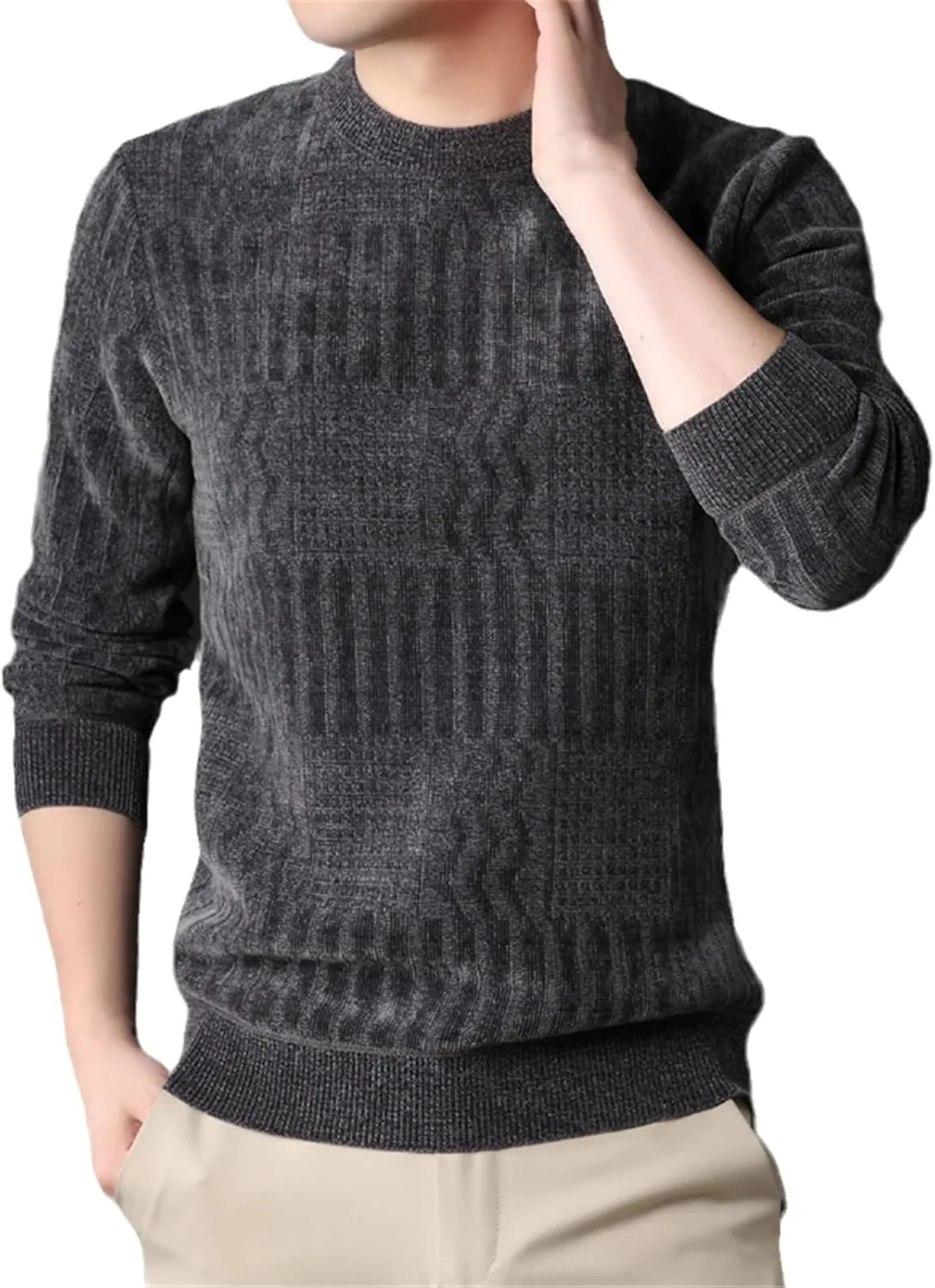 Винтажный свитер мужской зимний Fleece утепленный Slim Fit полосатый HOURVNEI
Винтажный свитер мужской зимний Fleece утепленный Slim Fit полосатый HOURVNEI