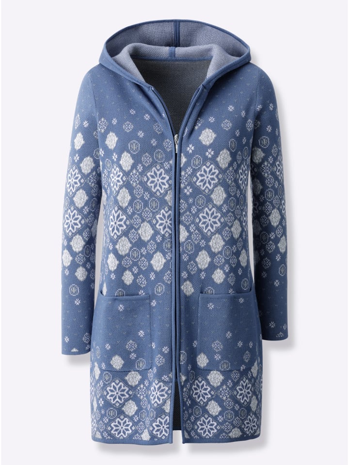 Длинный кардиган с дымчато-синим узором WITT WEIDEN
Длинный кардиган с дымчато-синим узором WITT WEIDEN