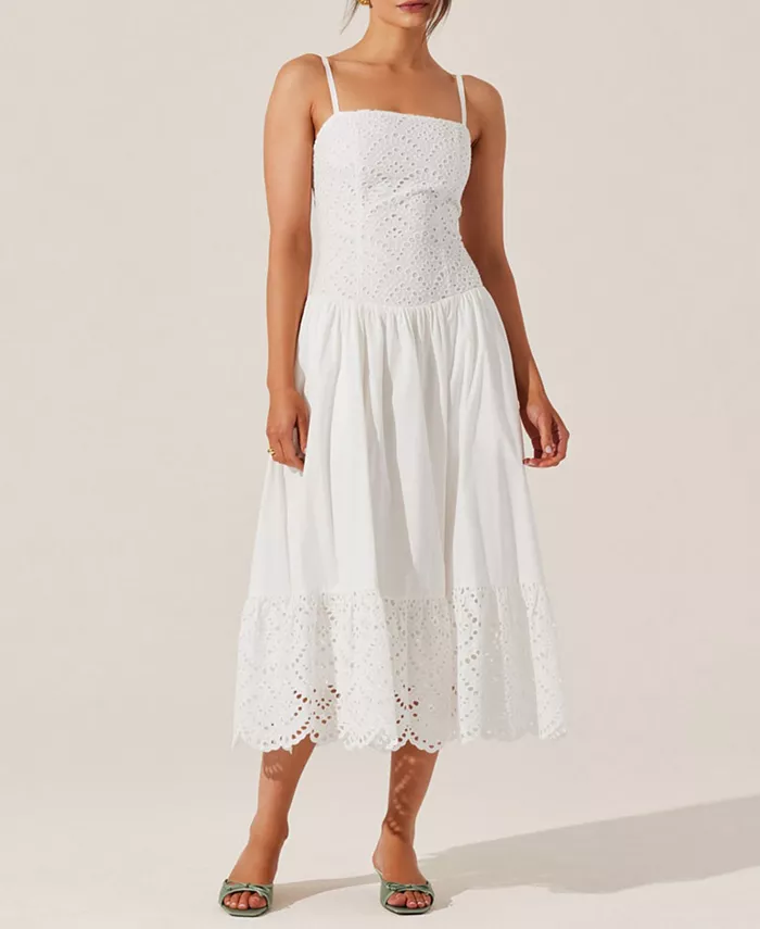 Женское хлопковое миди-платье Nathalia с ажурной вышивкой ASTR the Label, белый
Женское хлопковое миди-платье Nathalia с ажурной вышивкой ASTR the Label, белый