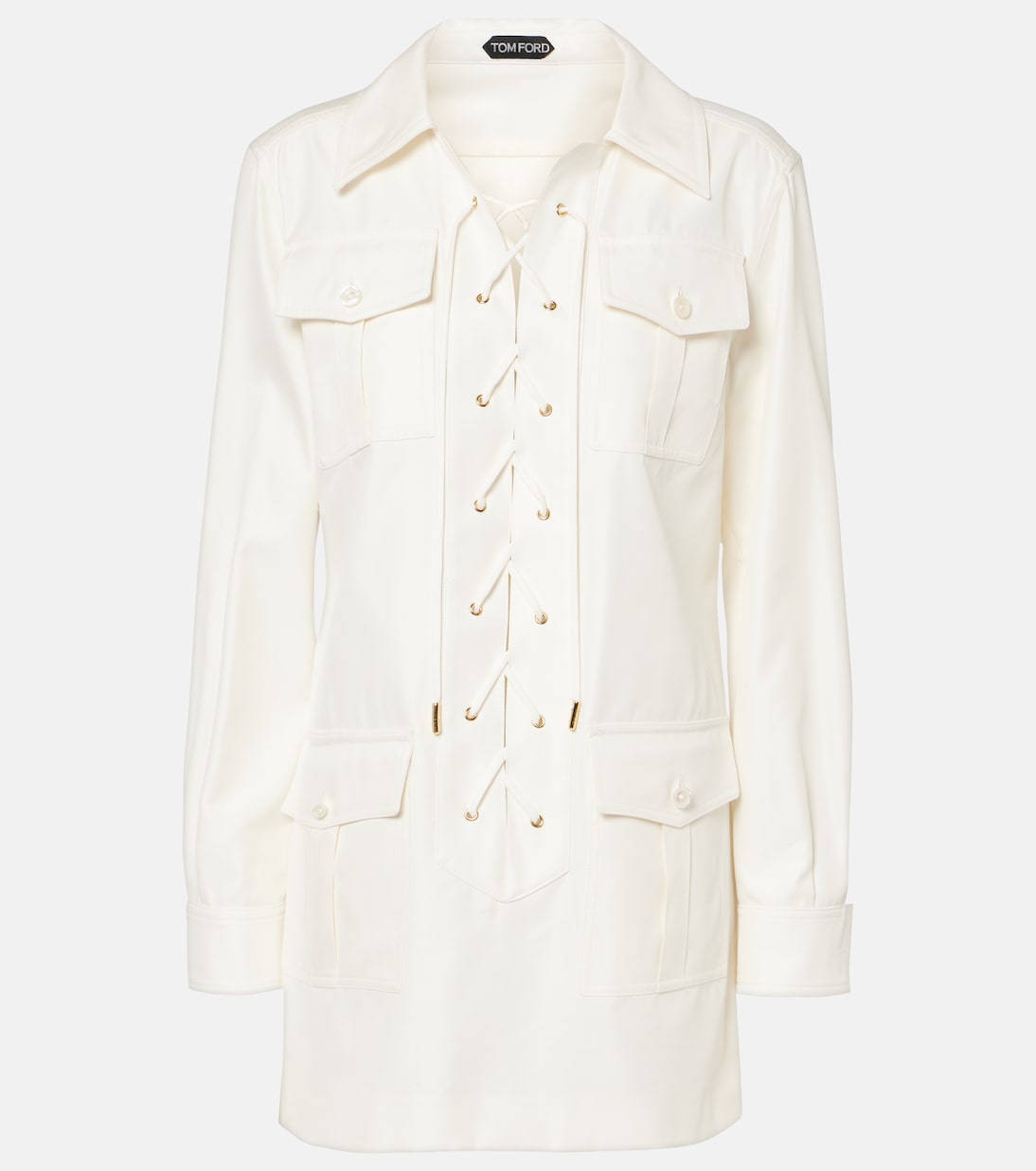 Мини-платье из хлопка и шелка Tom Ford, белый
Мини-платье из хлопка и шелка Tom Ford, белый