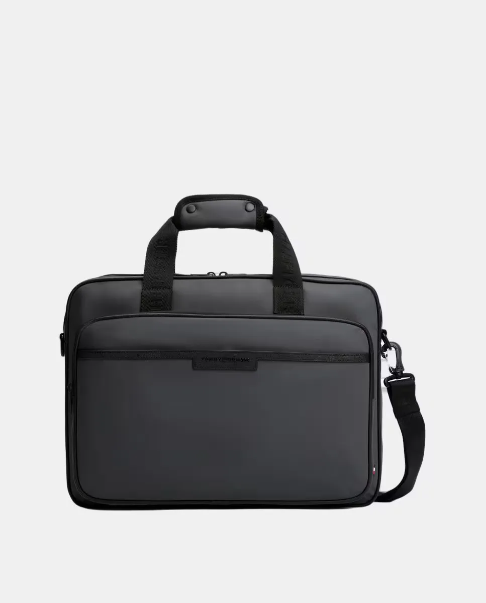 Мужской портфель из переработанного полиэстера с логотипом на передней части Tommy Hilfiger, серый
Мужской портфель из переработанного полиэстера с логотипом на передней части Tommy Hilfiger, серый