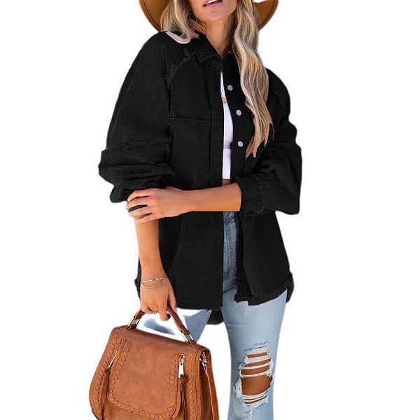 Женская джинсовая куртка oversize с бахромой на подоле, застежка на пуговицах, крой boyfriend, вестерн-шагет с карманами Yesfashion, Black
Женская джинсовая куртка oversize с бахромой на подоле, застежка на пуговицах, крой boyfriend, вестерн-шагет с карманами Yesfashion, Black