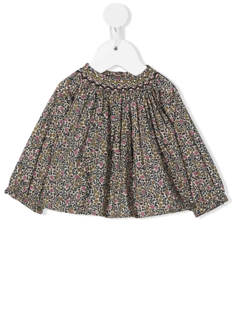 Блузка с длинными рукавами и цветочным принтом Bonpoint, зеленый
Блузка с длинными рукавами и цветочным принтом Bonpoint, зеленый