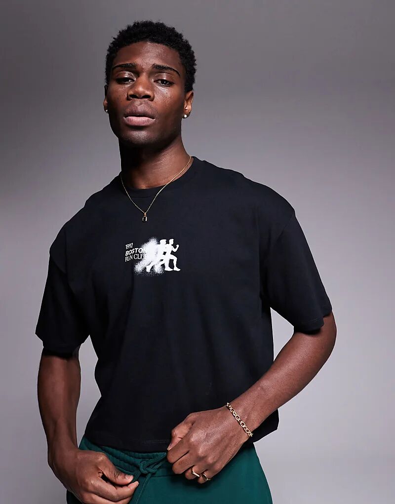 Укороченная футболка оверсайз со спортивным принтом на груди черного цвета ASOS DESIGN
Укороченная футболка оверсайз со спортивным принтом на груди черного цвета ASOS DESIGN