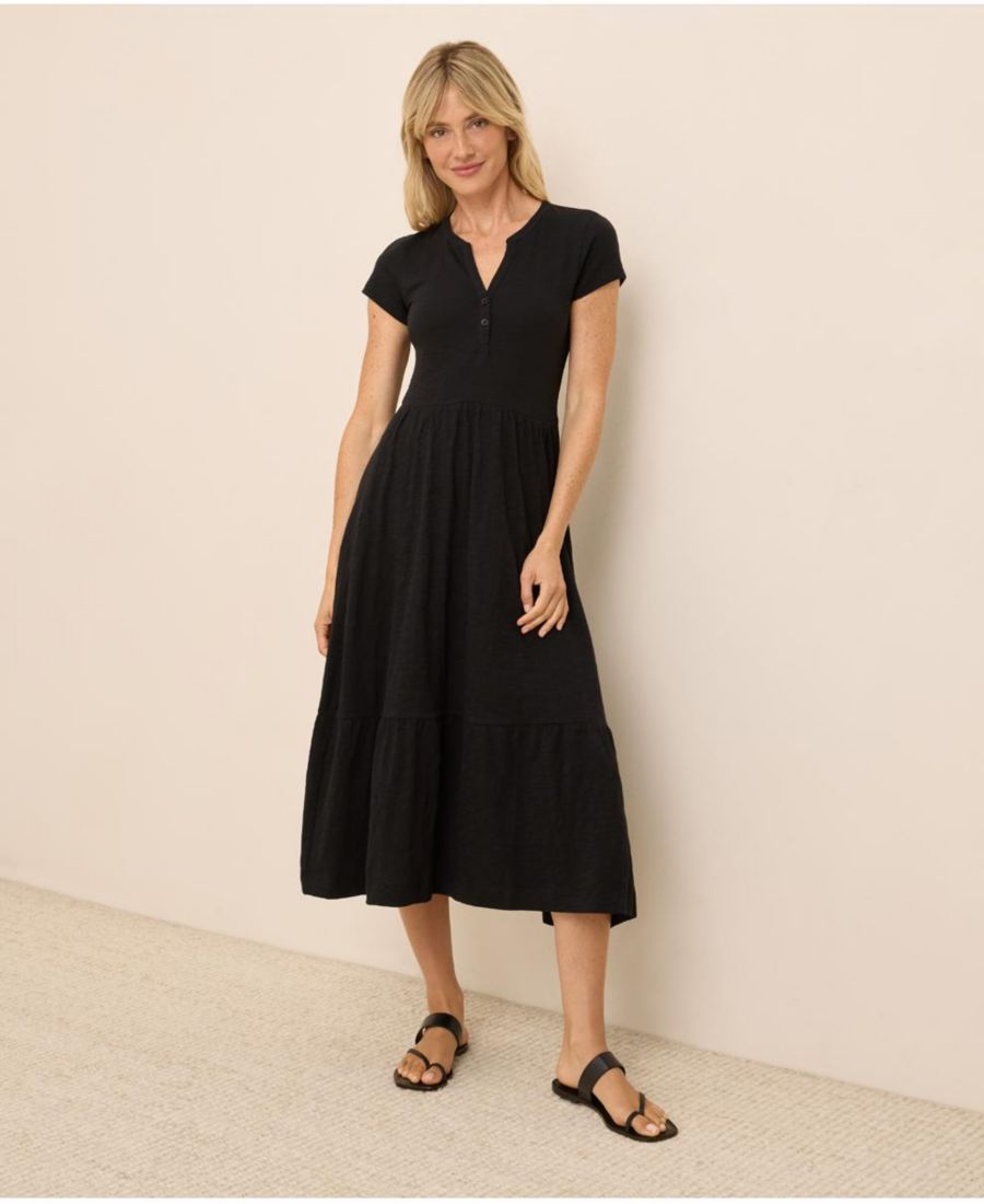 Женское свободное платье-поло из органического хлопка с фактурой "слаб" для рынка Pact, Black
Женское свободное платье-поло из органического хлопка с фактурой "слаб" для рынка Pact, Black