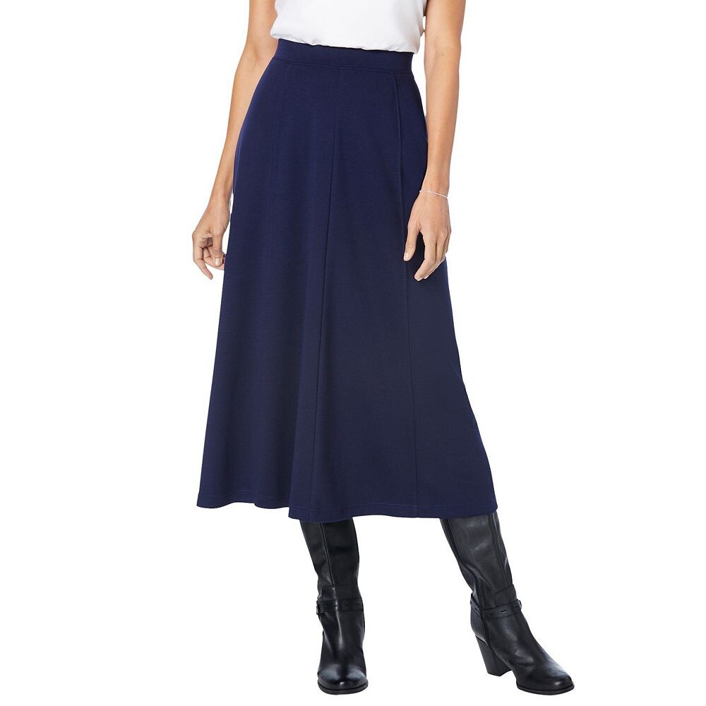 Женщина в женской юбке трапециевидного кроя маленького размера больших размеров с понте Woman Within, темно-синий
Женщина в женской юбке трапециевидного кроя маленького размера больших размеров с понте Woman Within, темно-синий