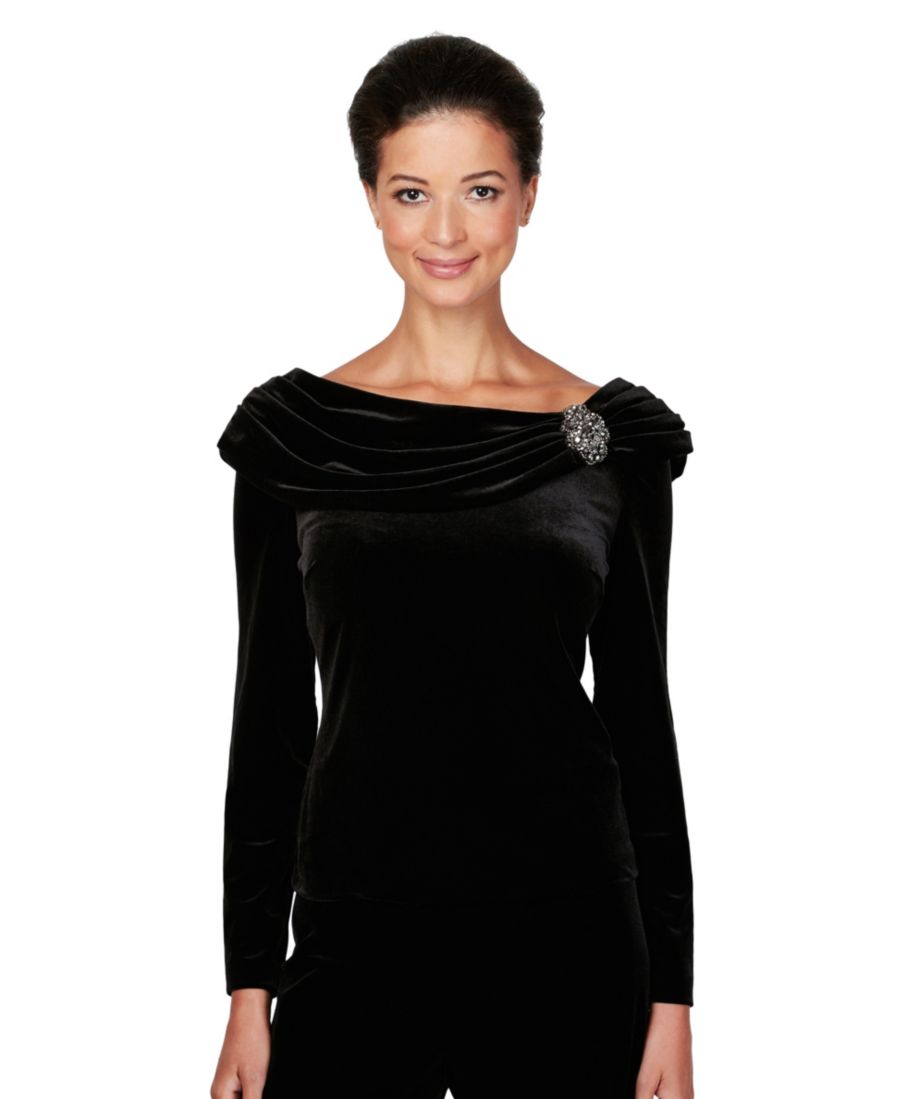 Женская блузка с открытыми плечами Alex Evenings, Black
Женская блузка с открытыми плечами Alex Evenings, Black