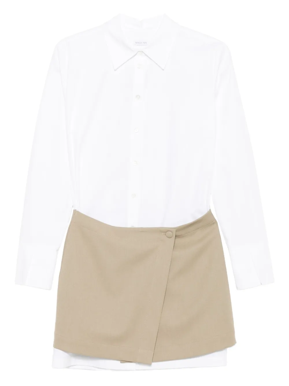 Платье-рубашка с контрастной юбкой Patrizia Pepe, белый
Платье-рубашка с контрастной юбкой Patrizia Pepe, белый