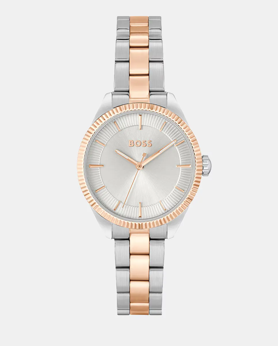 Двухцветные женские часы Sage 1502727 из стали Boss, серебряный 
Двухцветные женские часы Sage 1502727 из стали Boss, серебряный