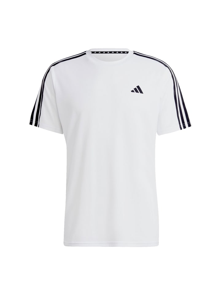 Тренировочная футболка Train Essentials с тремя полосками белого цвета adidas
Тренировочная футболка Train Essentials с тремя полосками белого цвета adidas