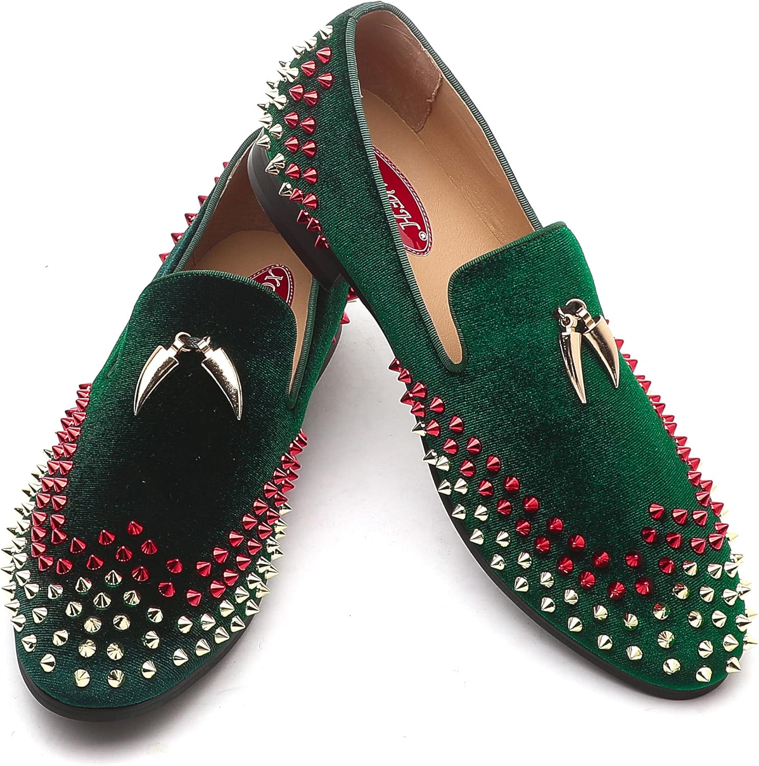 Мужские лоферы XQWFH с леопардовым принтом, кожаной вышивкой, шипованной подошвой, на слипоне, праздничные стильные туфли-слипперы класса люкс, зеленый
Мужские лоферы XQWFH с леопардовым принтом, кожаной вышивкой, шипованной подошвой, на слипоне, праздничные стильные туфли-слипперы класса люкс, зеленый