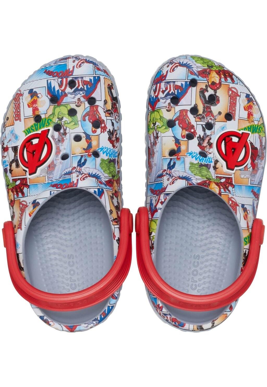 Пляжные тапочки Avengers Crocs, серо-голубые
Пляжные тапочки Avengers Crocs, серо-голубые