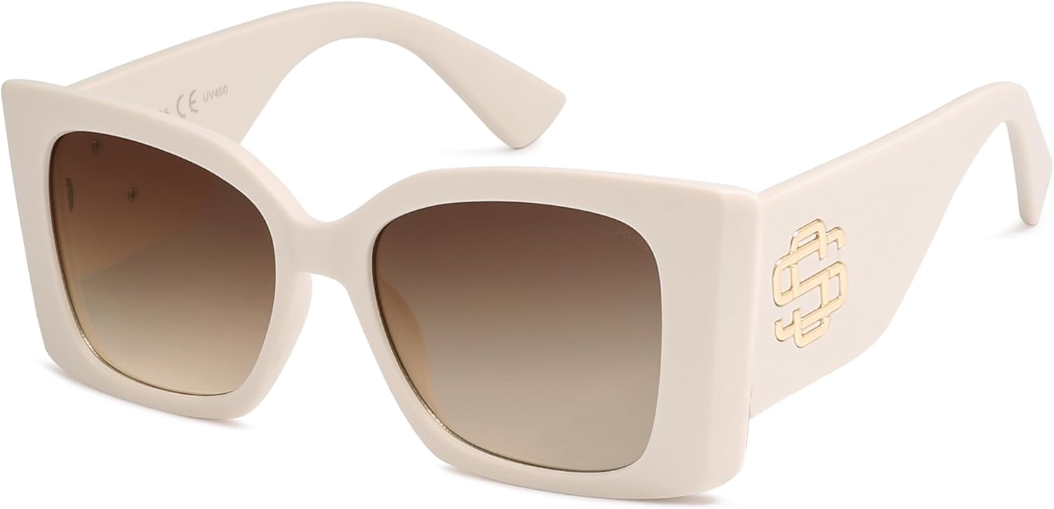 Солнцезащитные очки SOJOS для женщин и мужчин, квадратная широкая толстая оправа, ретро-стиль, модная защита от УФ-излучения, модель SJ2349, Matt White,gold,gradient Brown Lens
Солнцезащитные очки SOJOS для женщин и мужчин, квадратная широкая толстая оправа, ретро-стиль, модная защита от УФ-излучения, модель SJ2349, Matt White,gold,gradient Brown Lens