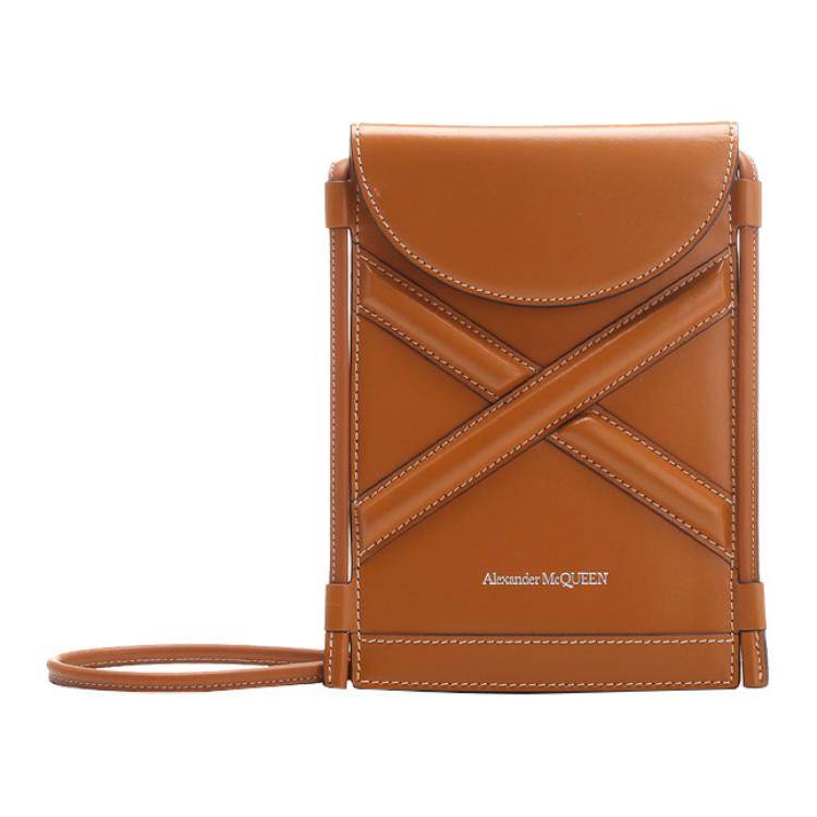 Коричневая женская сумка через плечо из телячьей кожи Alexander McQueen 
Коричневая женская сумка через плечо из телячьей кожи Alexander McQueen