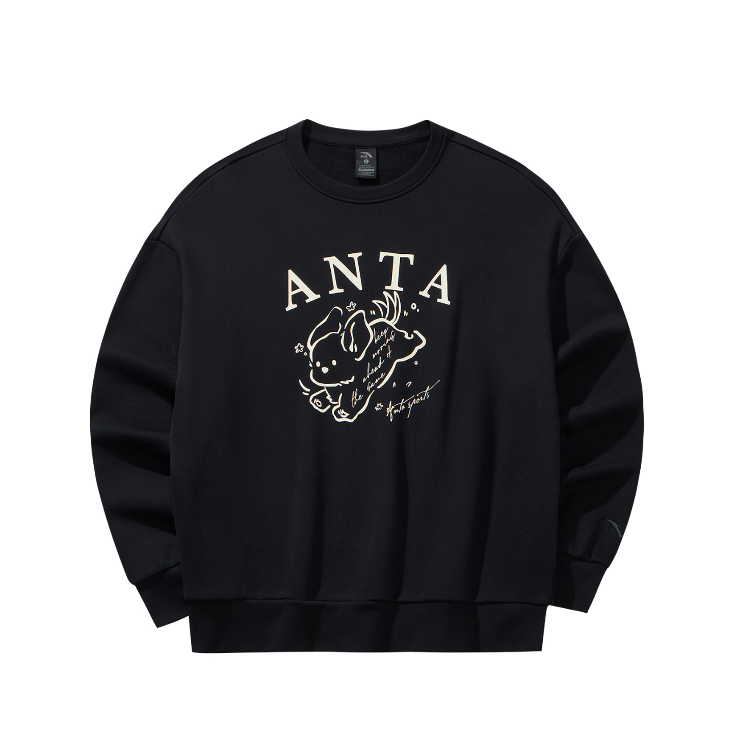 Anta Женская базовая черная толстовка
Anta Женская базовая черная толстовка