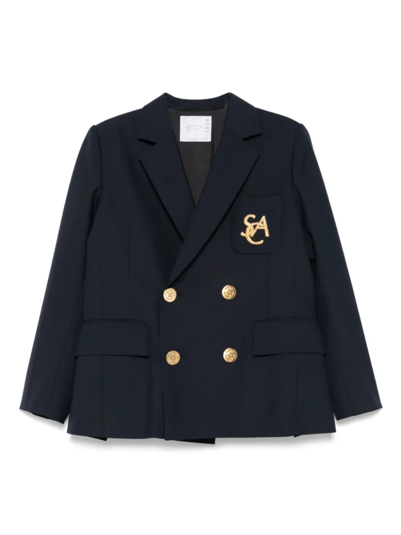 Sacai пиджак с вышитым логотипом, синий
Sacai пиджак с вышитым логотипом, синий