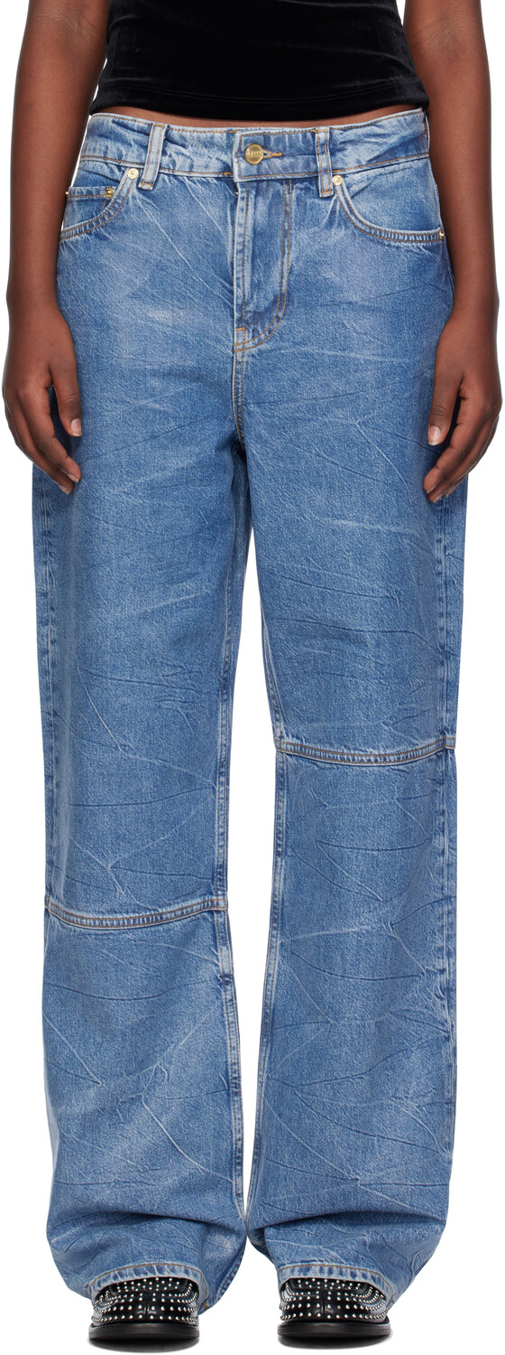 Джинсы Izey с синей фольгой GANNI, Mid blue stone
Джинсы Izey с синей фольгой GANNI, Mid blue stone