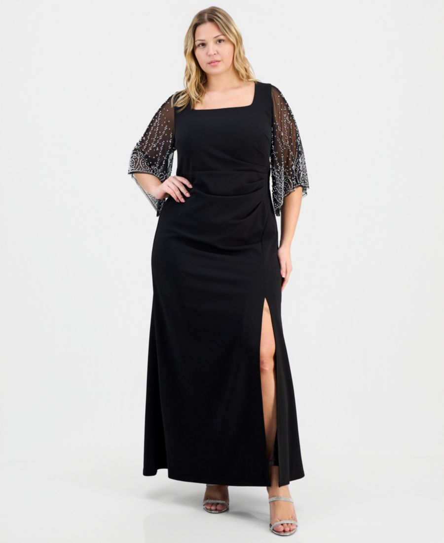 Платье большого размера с шифоновыми рукавами Alex Evenings, Black
Платье большого размера с шифоновыми рукавами Alex Evenings, Black