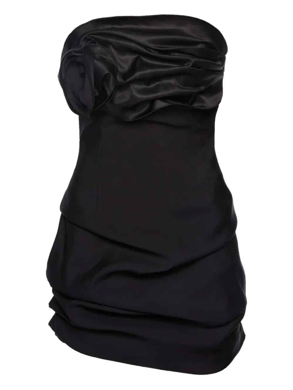 Платье мини без бретелей со сборками Magda Butrym, черный
Платье мини без бретелей со сборками Magda Butrym, черный