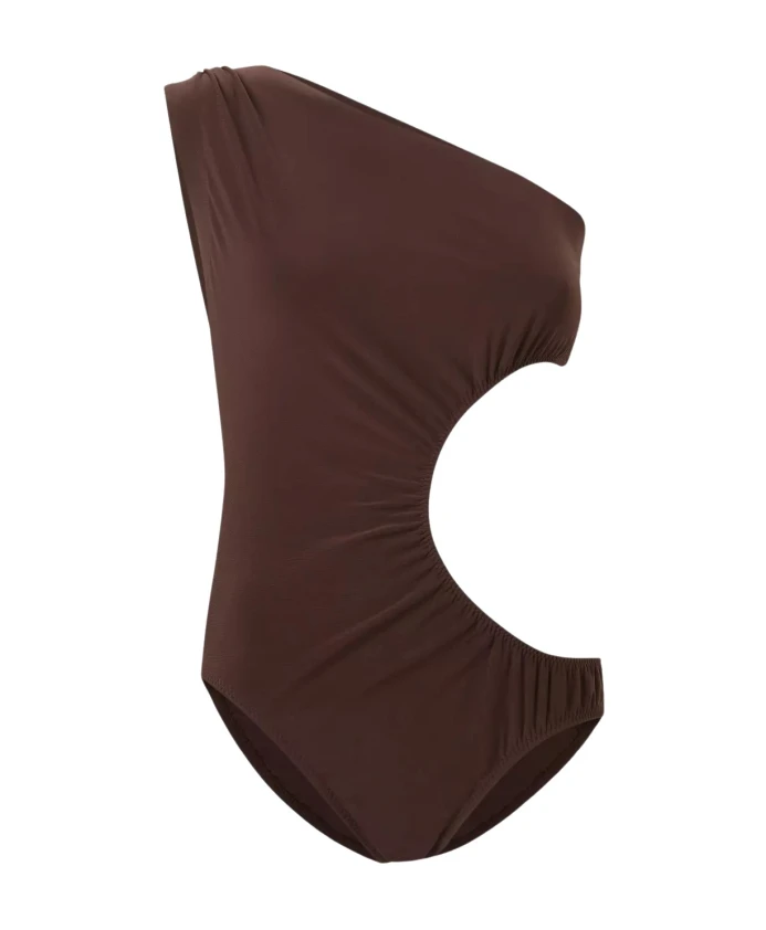Сплошной купальник с вырезом «солнечные лучи» Norma Kamali, коричневый
Сплошной купальник с вырезом «солнечные лучи» Norma Kamali, коричневый