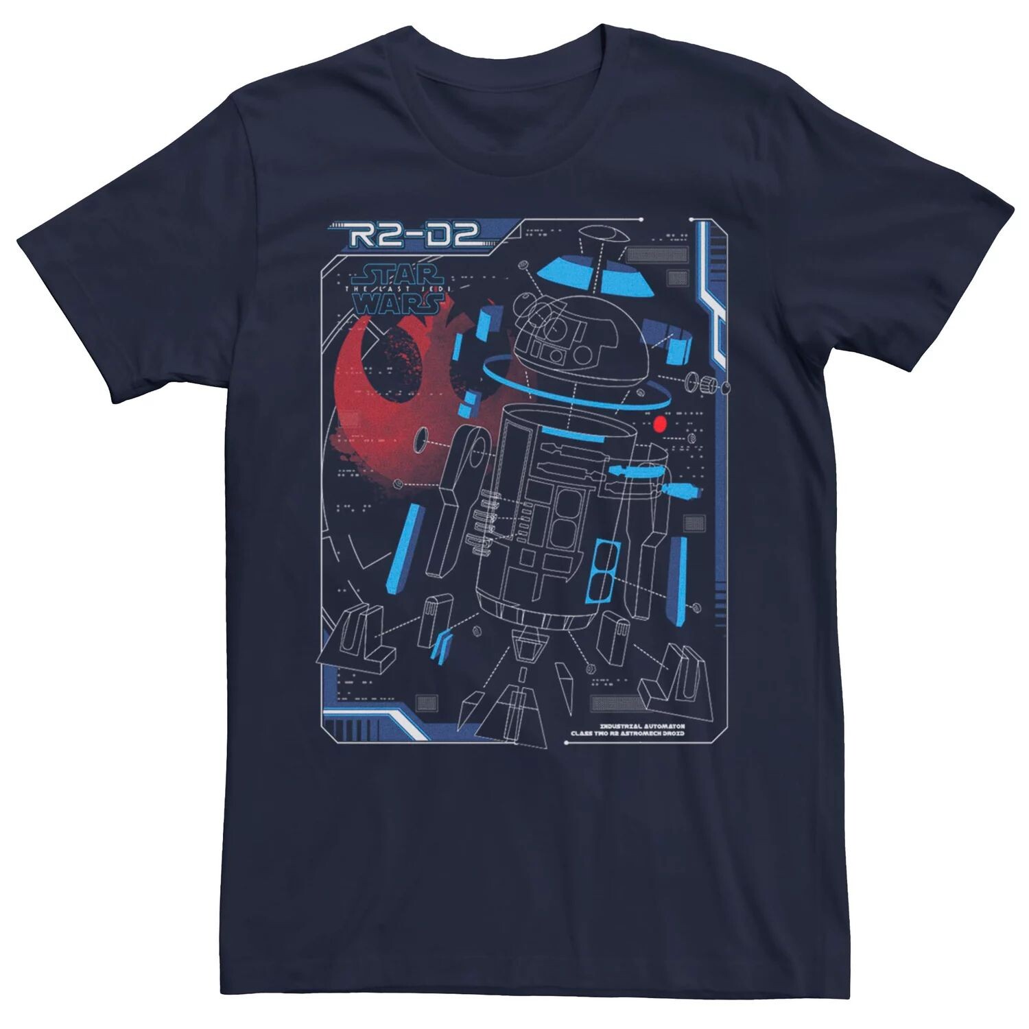 Мужская синяя футболка с рисунком Star Wars R2-D2 Licensed Character, синий
Мужская синяя футболка с рисунком Star Wars R2-D2 Licensed Character, синий