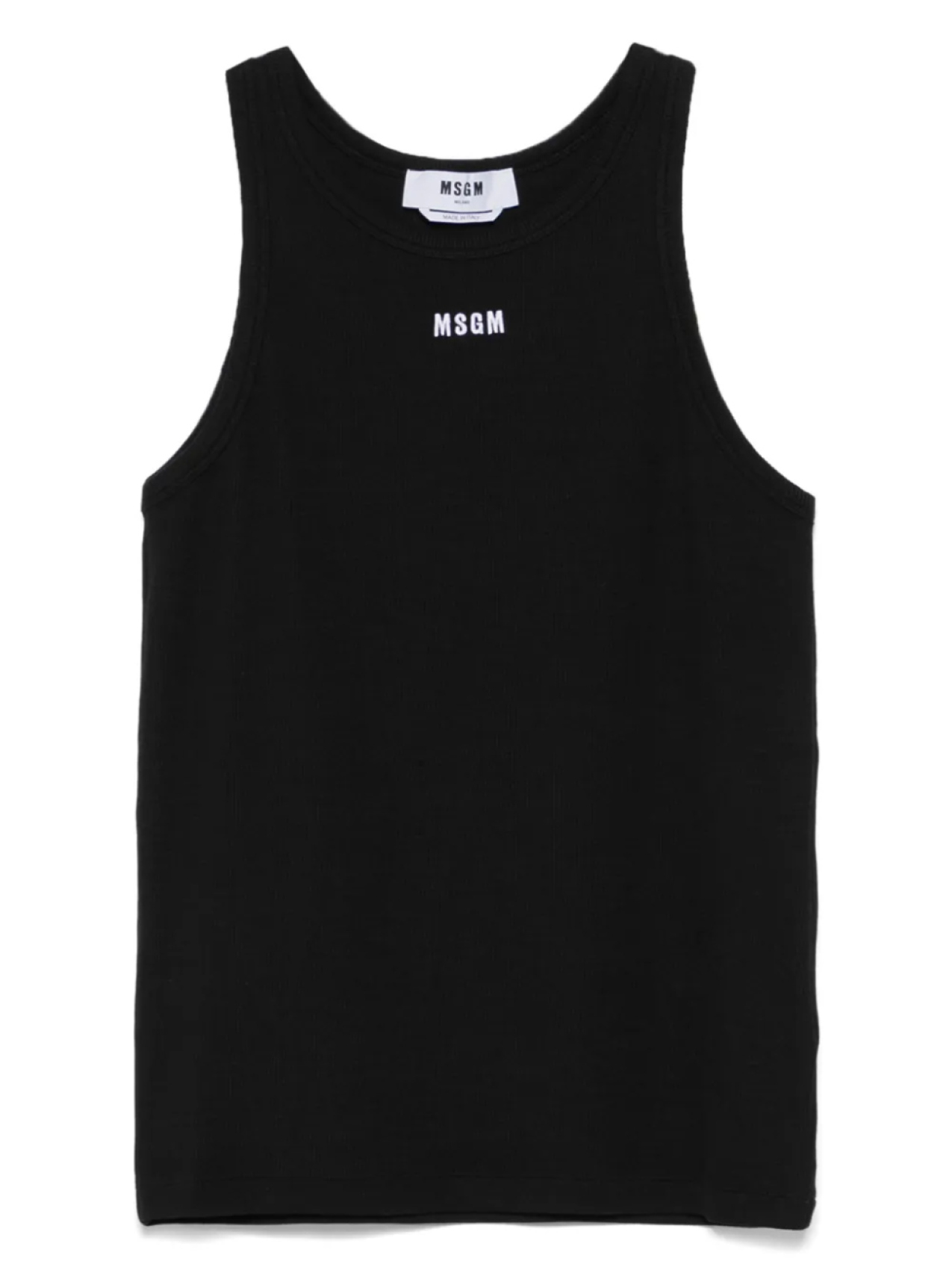 Майка с вышитым логотипом MSGM, черный 
Майка с вышитым логотипом MSGM, черный