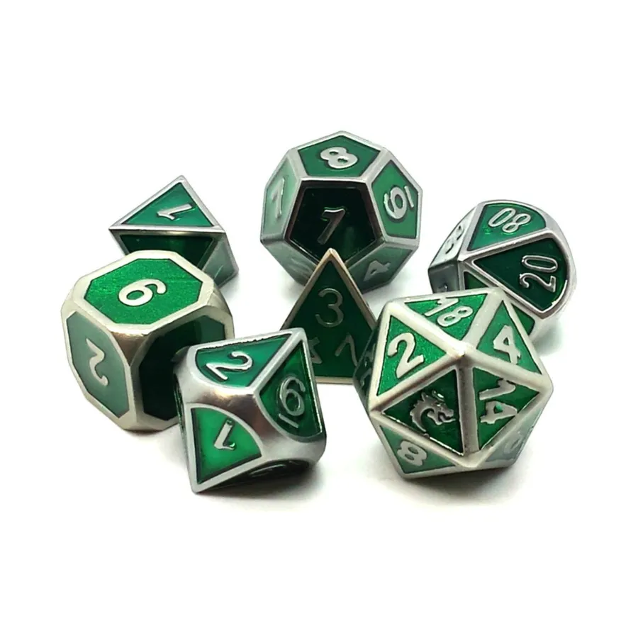 Полисет — зеленый металлик (7), Metal Dice - Elven Forged
Полисет — зеленый металлик (7), Metal Dice - Elven Forged