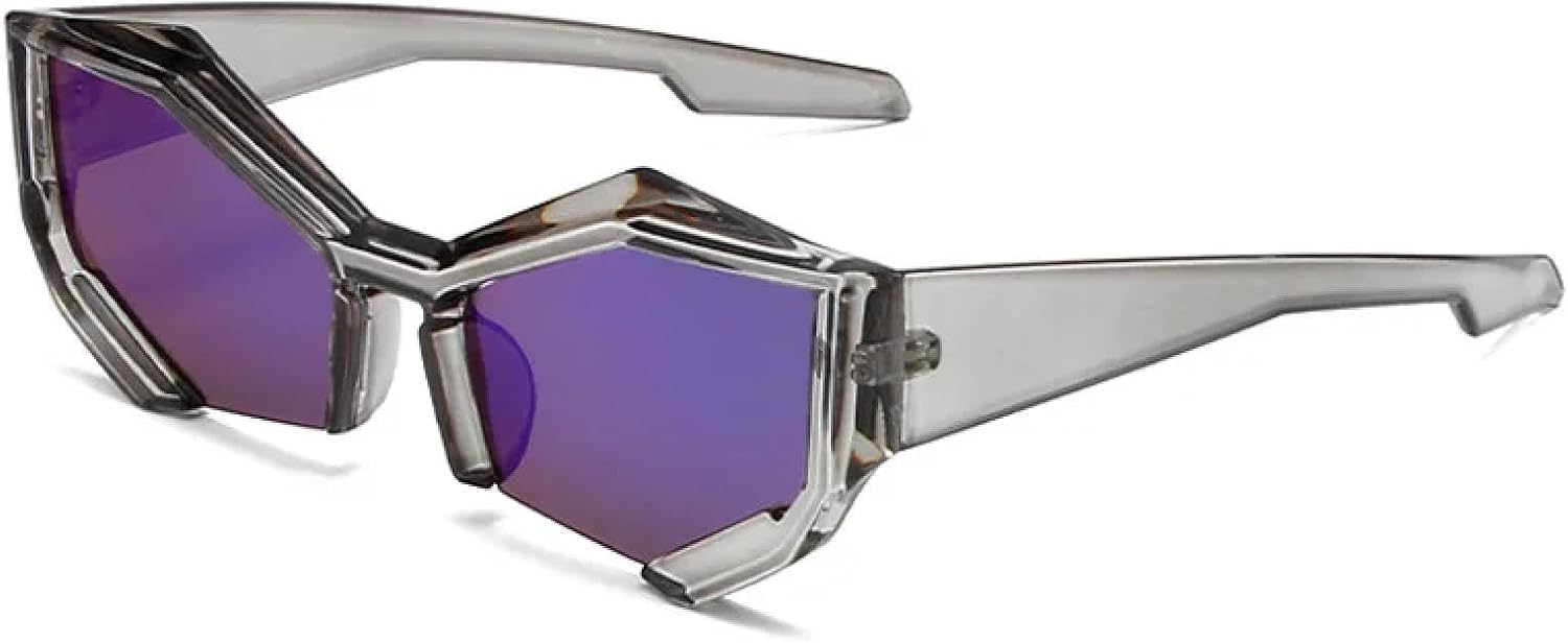 Популярные модные солнцезащитные очки в форме многоугольника неправильной формы «кошачий глаз» для женщин, в стиле ретро, с защитой от УФ-излучения UV400 для мужчин TKKTLLT, Gray-bluemirror
Популярные модные солнцезащитные очки в форме многоугольника неправильной формы «кошачий глаз» для женщин, в стиле ретро, с защитой от УФ-излучения UV400 для мужчин TKKTLLT, Gray-bluemirror