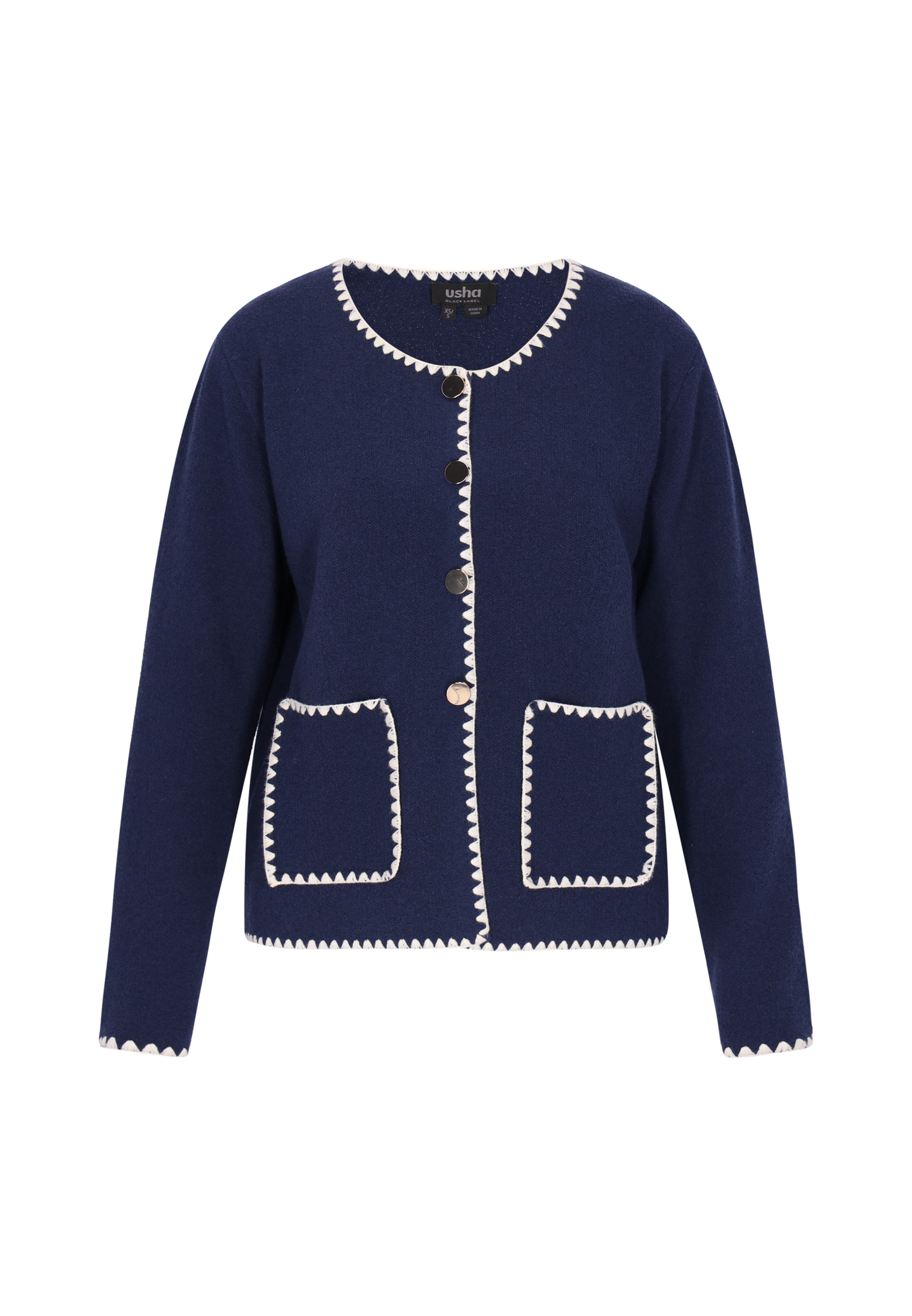 Usha BLACK LABEL Вязаный кардиган 'Classic' в цвете Navy
Usha BLACK LABEL Вязаный кардиган 'Classic' в цвете Navy