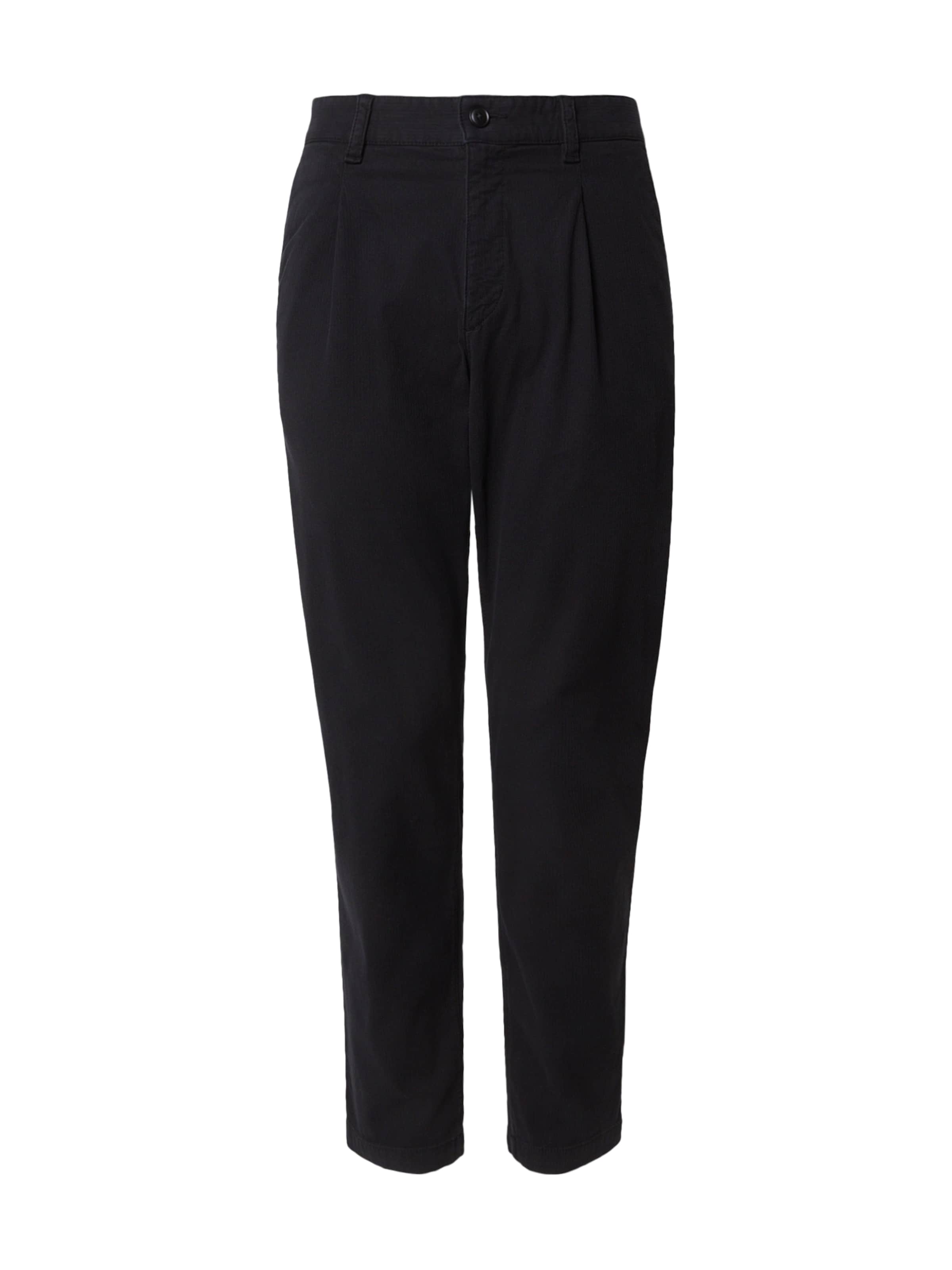 BOSS Брюки с зауженным кроем и складками спереди в черном цвете
BOSS Брюки с зауженным кроем и складками спереди в черном цвете