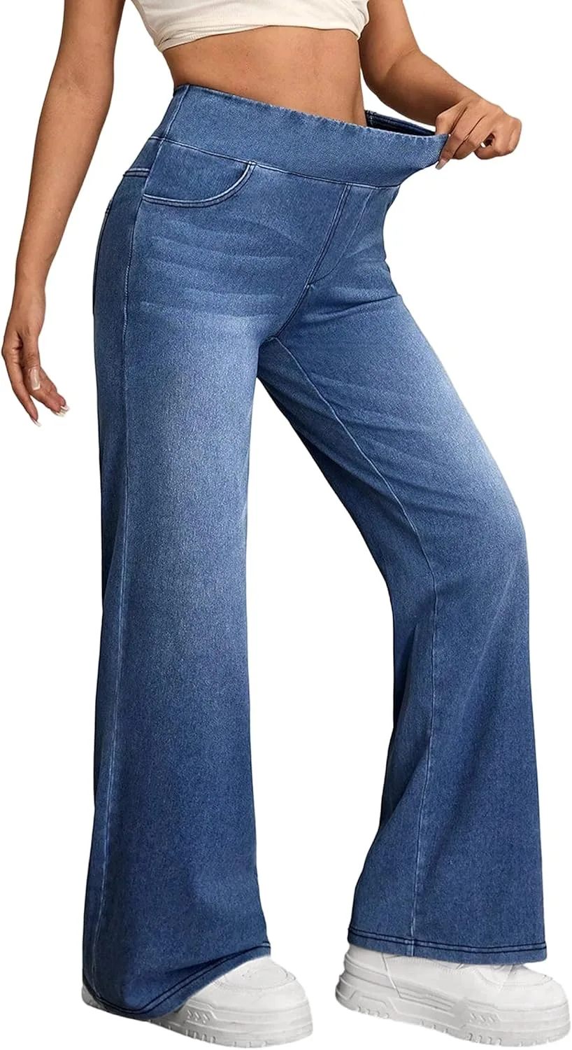 Джинсы IWD Wide Leg для женщин с высокой посадкой, эластичные, прямые
Джинсы IWD Wide Leg для женщин с высокой посадкой, эластичные, прямые