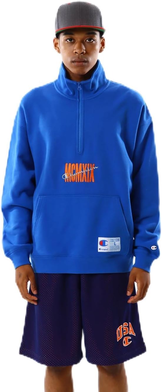 Мужская толстовка Champion Action Style с длинными рукавами, флисовой подкладкой и застежкой-молнией до середины груди, с графическим принтом (C3-Z003), синий
Мужская толстовка Champion Action Style с длинными рукавами, флисовой подкладкой и застежкой-молнией до середины груди, с графическим принтом (C3-Z003), синий