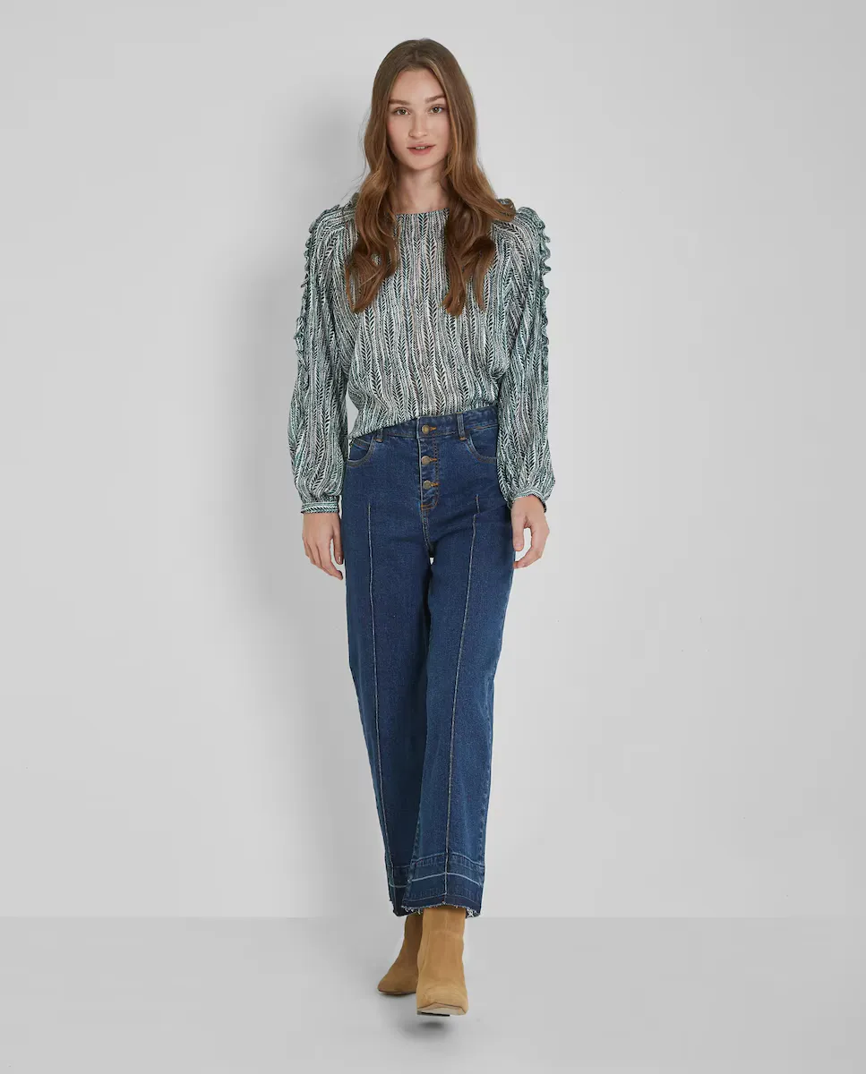 Женская блузка с длинными рукавами и воланами Trucco, зеленый
Женская блузка с длинными рукавами и воланами Trucco, зеленый