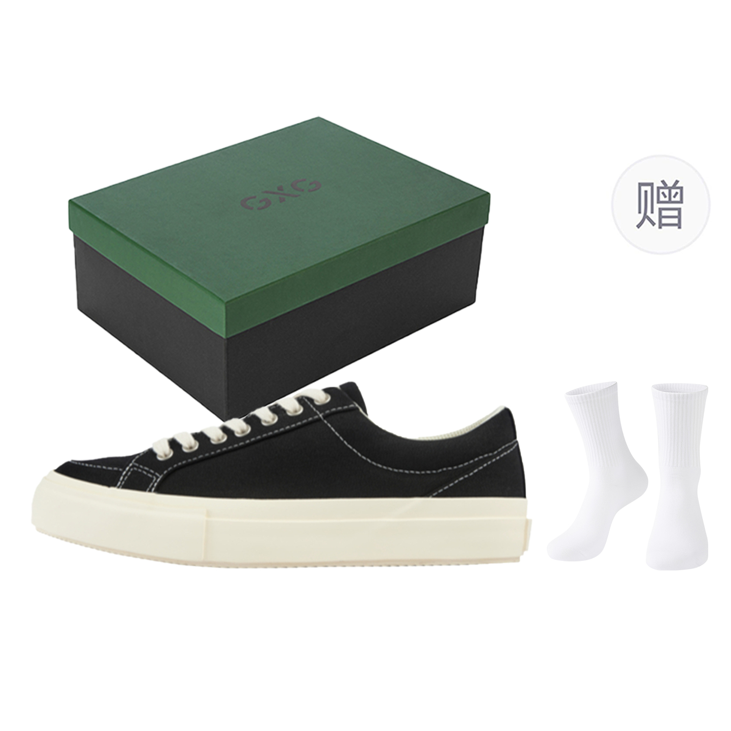 GXG Минималистичные устойчивые к истиранию противоскользящие низкие кеды в стиле преппи модные модные, мужские белые из холста (комплект с носками и коробкой) 
GXG Минималистичные устойчивые к истиранию противоскользящие низкие кеды в стиле преппи модные модные, мужские белые из холста (комплект с носками и коробкой)