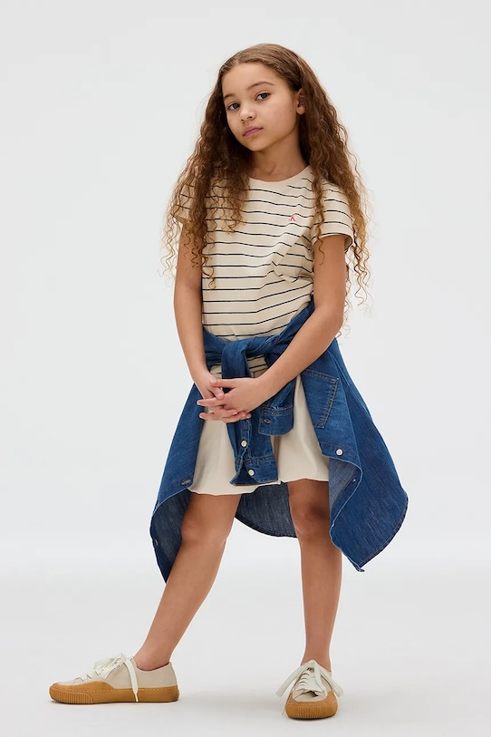 Детская хлопковая футболка Calvin Klein Jeans, бежевый
Детская хлопковая футболка Calvin Klein Jeans, бежевый