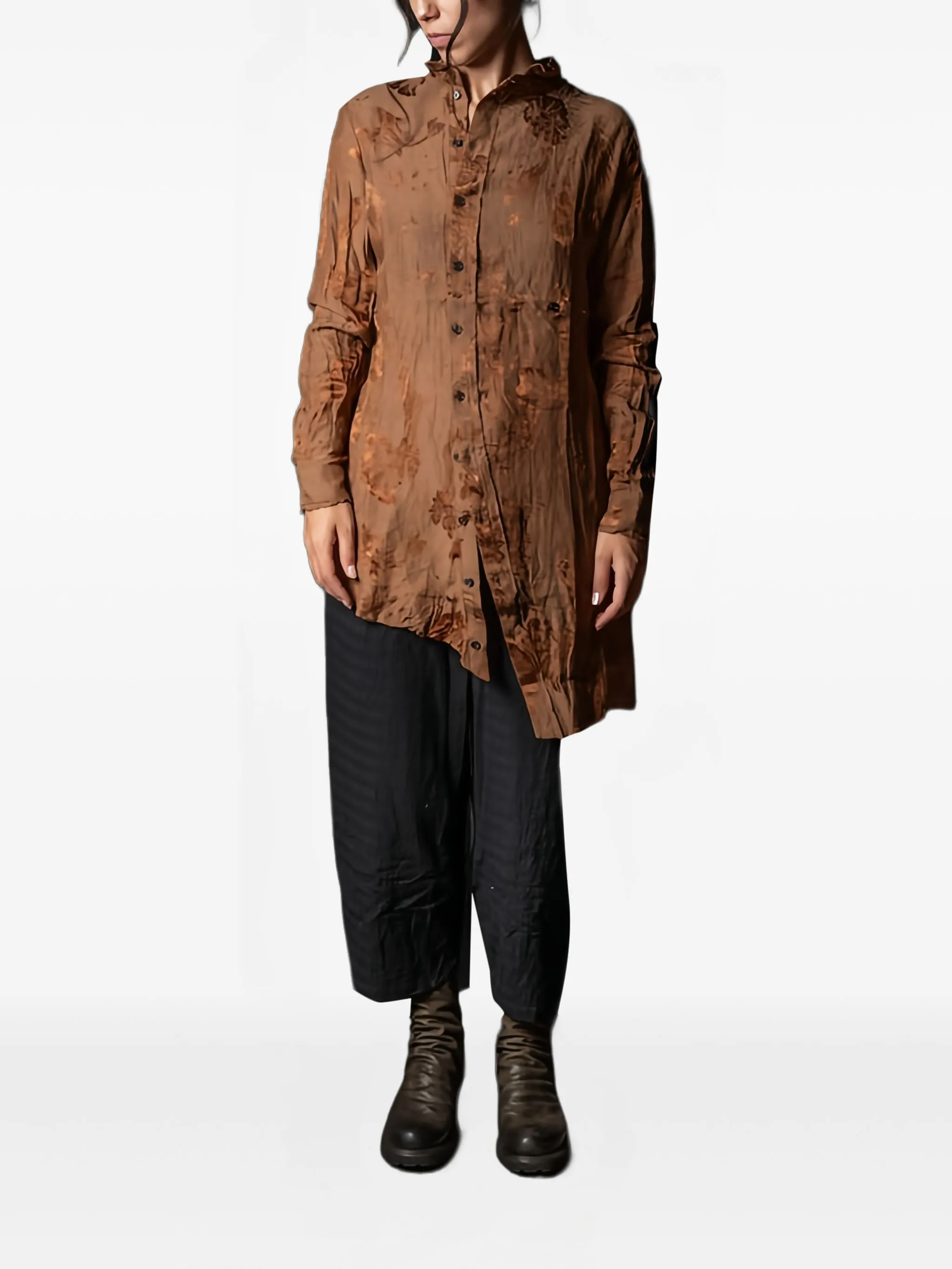 Рубашка асимметричного кроя с длинными рукавами Aleksandr Manamïs, коричневый
Рубашка асимметричного кроя с длинными рукавами Aleksandr Manamïs, коричневый