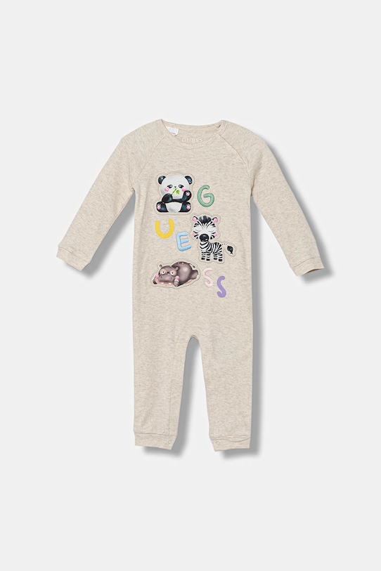 Хлопковый детский комбинезон Guess, бежевый
Хлопковый детский комбинезон Guess, бежевый