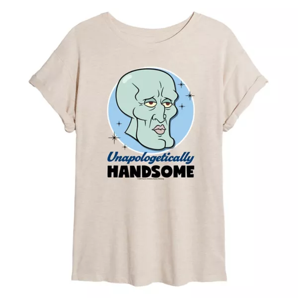 Футболка размера «оверсайз» с изображением Губки Боба Квадратные Штаны от Juniors. Nickelodeon, бежевый 
Футболка размера «оверсайз» с изображением Губки Боба Квадратные Штаны от Juniors. Nickelodeon, бежевый