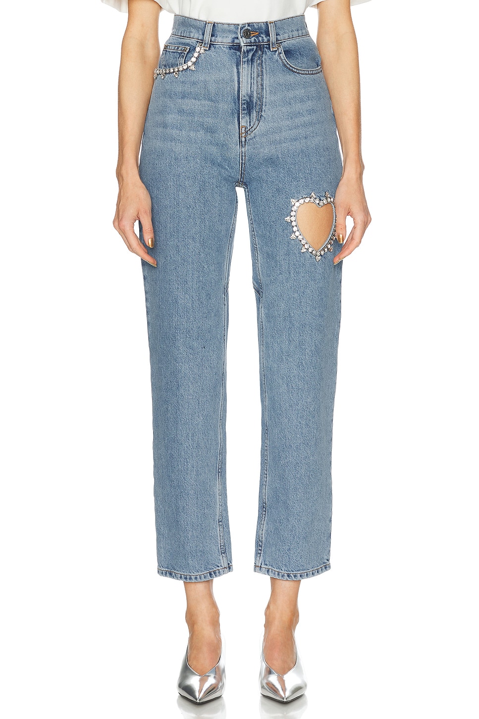 Кристальное сердце джинсы с прямыми штанинами Area, Light Blue
Кристальное сердце джинсы с прямыми штанинами Area, Light Blue